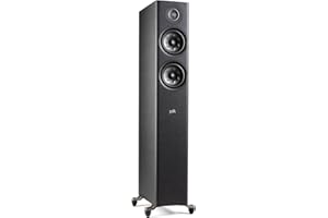 Polk Audio Reserve Series R500 Tower Speaker, 1" Pinnacle Ring Tweeter & Dual 5.25" Turbine Woofers, Hi-Res Certified, Dolby Atmos & IMAX Enhanced for Home Theater Audio, Home Stereo Speakers, Black