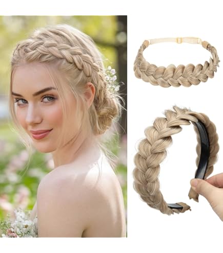 Amazon.com : STHEJFB Wide Braided Headband Hoop Fashion Hair  display picture 2
