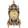 ZJchao Antique Clock,Vintage European- Table Desk Clock,Wall Clock with Pendulum and Chimes for Home Decoration(02)