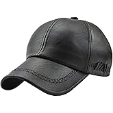MINAKOLIFE Men Retro Style PU Leather Baseball Cap