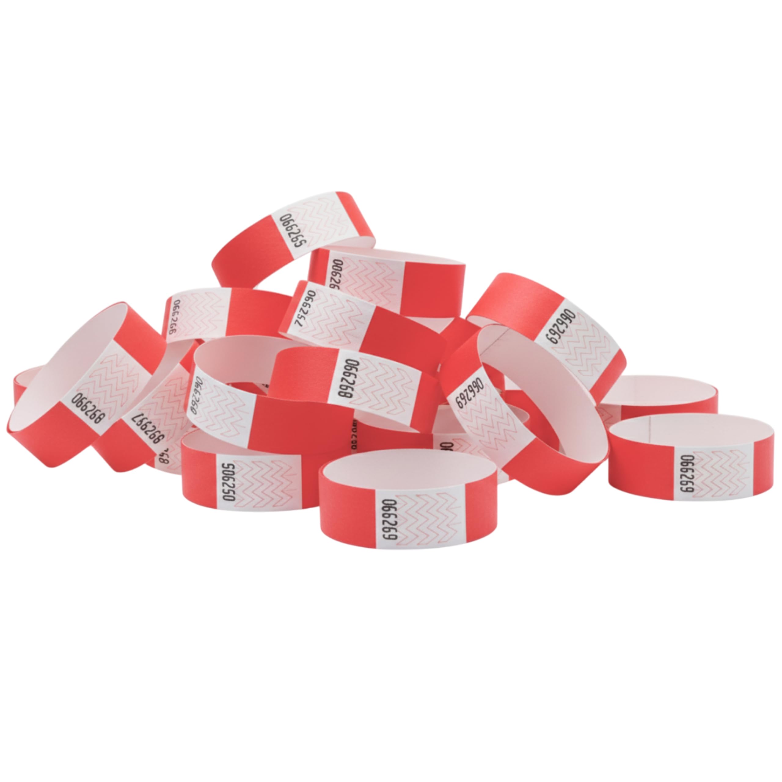 Wristbands for Events with Identification | Control Bracelet Paper for Men and Women or Tickets for Event | Anti Lost Wrist Bands Children Made from Tyvek® | Nightclubs and Partys (200, Red)