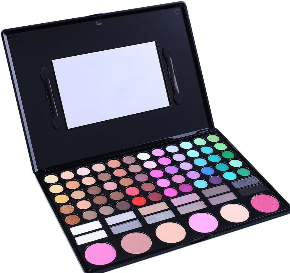 Maquita Professional 78 Colors Eyeshadow Combination Cosmetic Pallet Eye Shadow Palette Makeup Kit Set with 2 Free Brushes (#2)