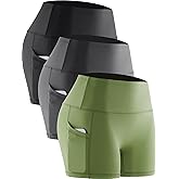 CADMUS Women's Gym Volleyball Shorts for Bike Naked Feeling High Waist Athletic Shorts No Front Seam with Deep Porkets