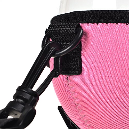 Beautyflier Assorted Colors Wine Glass Insulator / Drink Holder / Neoprene Sleeve with Adjustable Neck Strap For Conference Cocktail Reception(Pink)