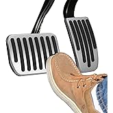 deemars Foot Pedal Pads Set for Model 3 Model Y 2016-2025, Auto Aluminum Pedal Covers, Non-Slip Performance Aluminum Car Accessories Brake & Accelerator Pedal Covers for Model 3/Y