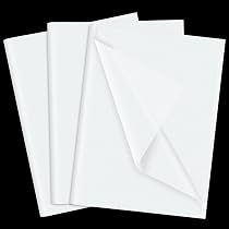 Papier De Soie Blanc American Greetings - 125 Feuilles 50.8x50.8cm - Pour Emballage Cadeaux, Arts Et Déco - Recyclable