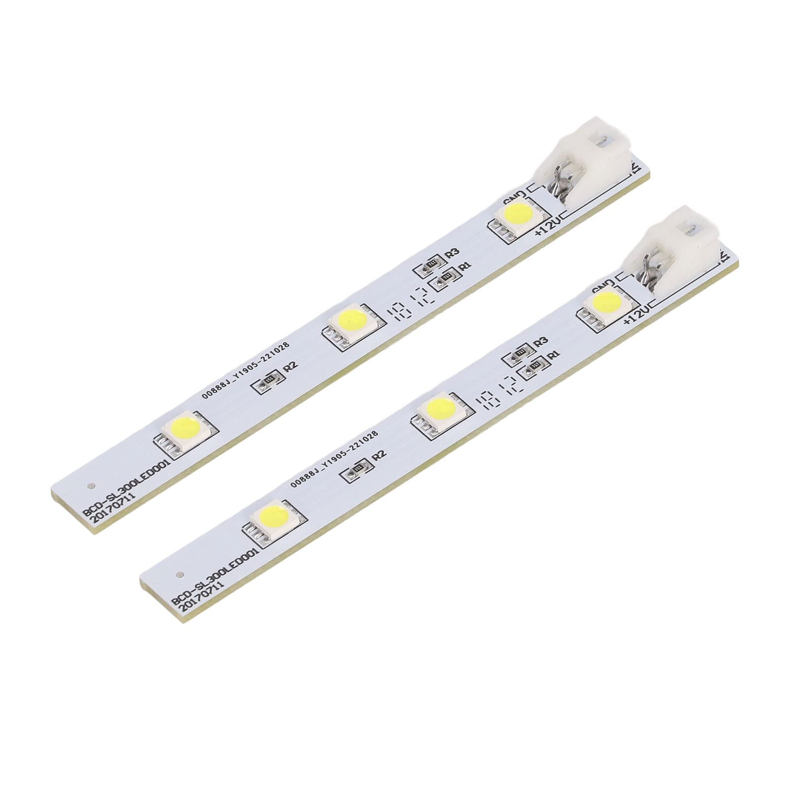 Photo 1 of 2pcs Refrigerator LED Light Board, Eyes Friendly Freezer LED Light Strip, Portable Refrigerator Light, Refrigerator Led Light Strip Bar for Electrolux BCD SL300LED001 DC12V White