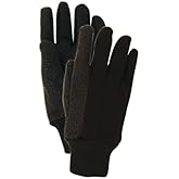 MAGID T92CP MultiMaster PVC Dotted Jersey Gloves, Brown, 12 Pack, Large