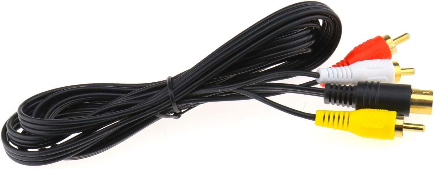 Micro Traders 70.87inch RCA AV TV Cable Lead Scart Gold Plated Compatible with Sega Saturn Game Console: Home & Kitchen