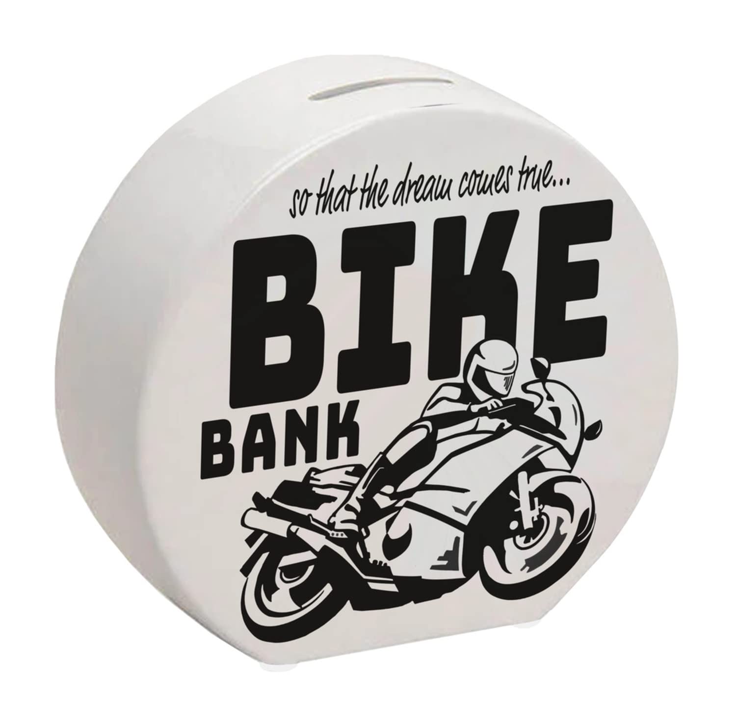 Bike Bank Money Box in Black on the Theme of Motorcycle Buying and Motorcycling Beautiful Money Box Gift for Money Foxes Who Like a Biker's Dreams or Want to Fulfil Their Own Dream