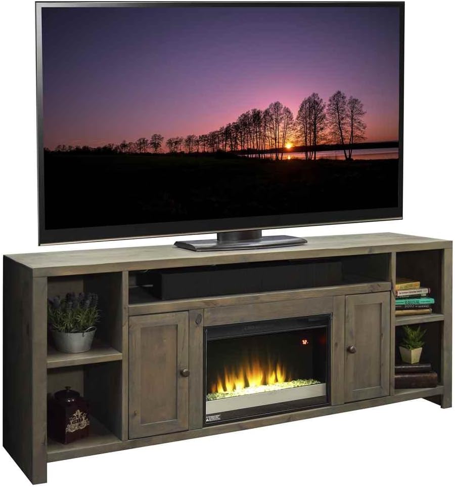 Super Kamin Tv Schrank In Barnwood Finish Amazon De Elektronik