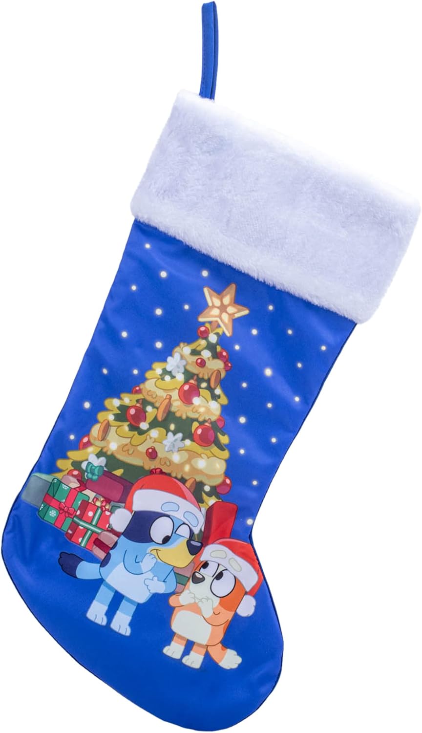 Stockings & Holders - Kurt S. Adler Kurt Adler Bluey and Bingo with Tree 19'' Christmas Stocking