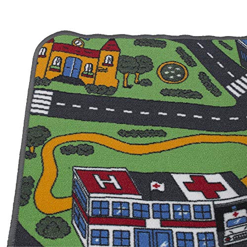 Children's Factory Learning Carpets City Life Play Carpet, 79"x36" Rect