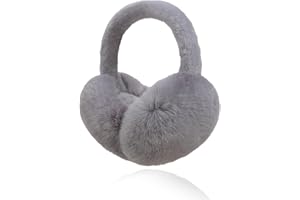 DUOJINSANXI Ear Muffs for Winter Women Men, Adjustable Faux Fur Earmuffs, Fluffy Ear Warmers, Foldable Ear Warmer Earmuffs