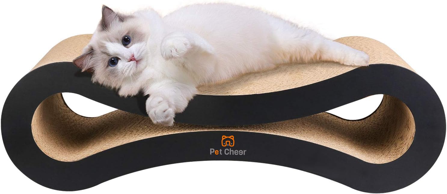 PetCheer Ultimate Cat Scratcher Lounge Bed,Superior Cardboard & Construction PetCheer - Black