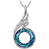 Kate Lynn "Rise From the Ashes Phoenix Necklace Made with Crystals from Austria, 18"+2" Necklace, Packaged with Jewelry Box, Birthday Gift for Women, Symbol of Luck and Renewal
