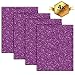 MiPremium Purple Glitter Heat Transfer Vinyl, Glitter HTV Iron On Vinyl (Pack of 4 Sheets), for T Shirts Sports Clothing, garments & fabrics, Easy Cut, Weed & Press Purple Glitter HTV Vinyl (PURPLE)