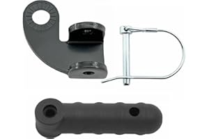 SUMERIANS TARTUF Bicycle Trailer Hitch Coupler Attachment and Flex Connector Kit for Burley Bike Trailers Compatible with Disc Brake and 12mm Thru Axle (Hitch and Connector for Round Tow bar)
