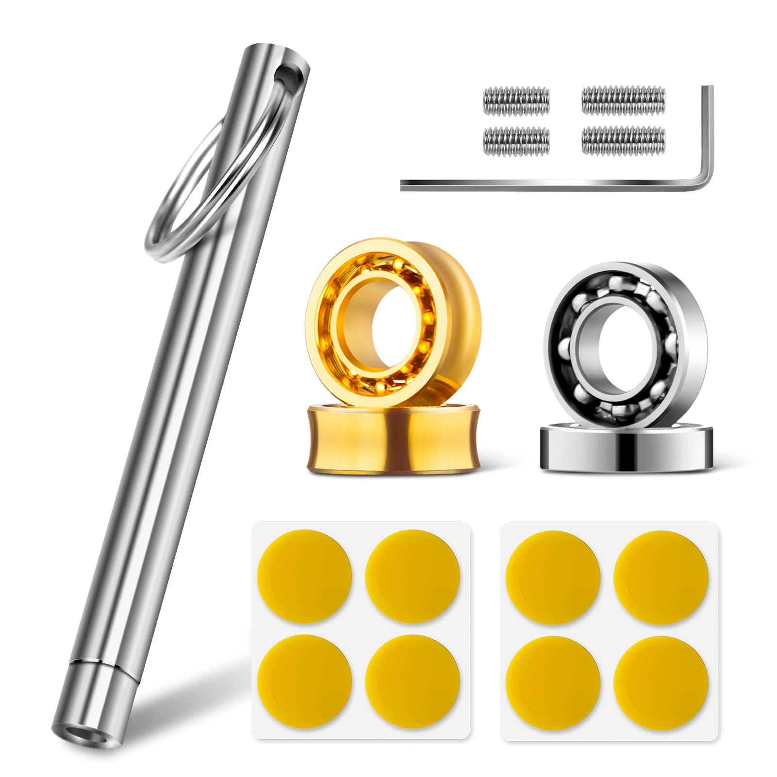 MAGICYOYO Bearing Kit, for Yoyo N11/V3 to Replace 2 Mode, Included 4 Bearing (2 Responsive & Unresponsive), 4 Axle (2 Short 10mm, 2 Long 12mm), 8 Responsive Pad, Bearing Remover, Axle Tool