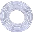 DERNORD PVC Tubing 7/16"ID X 9/16"OD Flexible Clear Vinyl Hose 100 Feet for Food Grade
