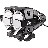 Lemonbest 2PCS Car Motorcycle LED Headlight CREE U7 LED Fog Lamp Front Spot Light DRL Spotlight Driving Daytime Lights Blue Circle