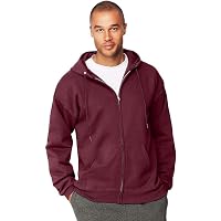 Hanes Mens Ultimate Cotton Heavyweight Full Zip Hoodie Maroon at Amazon  Men's Clothing store