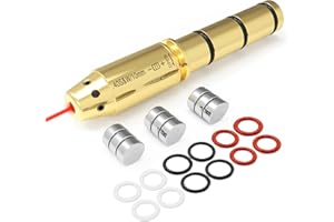 Angeebin Laser Bore Sight,End Barrel Laser BoreSighter Accurate and Easy Fit Revolvers Pistols and Air Guns