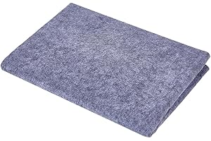 CRAFTYMELODY 1Pcs Gray Chinese Calligraphy Felt Mat 23.62x47.24 Inches Xuan Paper Painting Felt Desk Pad Drawing Practice Pad