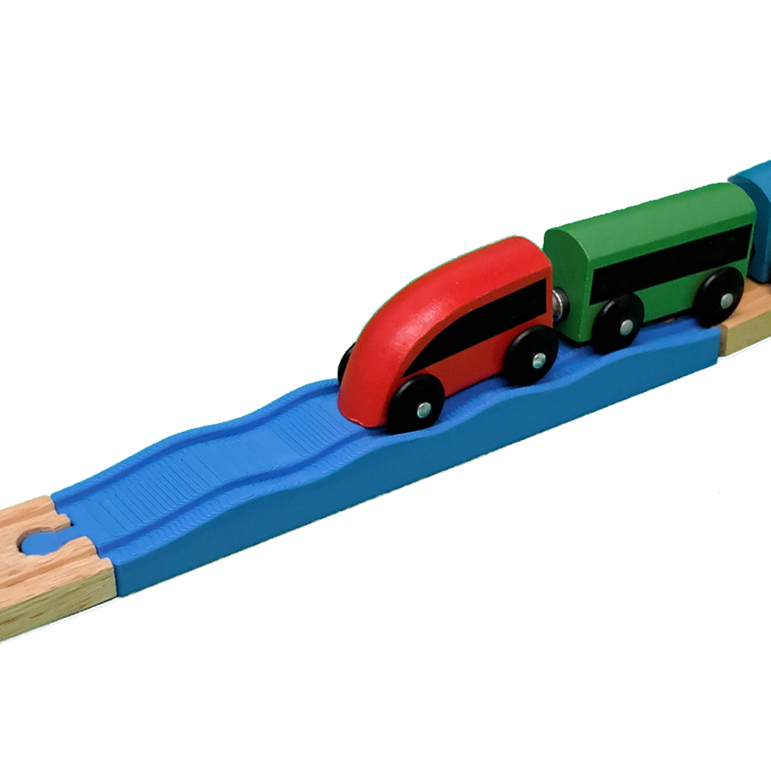 Baymo® Bumpy Track to fit Wooden Railway for Kids Age 3 Years & Up - Railway Set Accessories & Add Ons