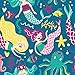 Lone Cone Kids' Insulated Lunch Box - Cute Patterns for Boys and Girls, Fish + Chips (Mermaids), Standard