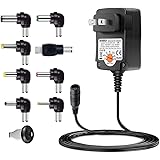 Universal AC Adapter, ZOZO 12W 3V 4.5V 5V 6V 7.5V 9V 12V Regulated Multi Voltage Switching Replacement Power Supply for House