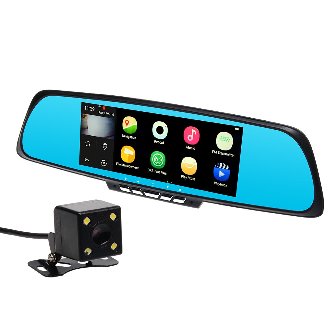 Toguard Inch Car Smart Mirror Wifi Gps Navigation Sat