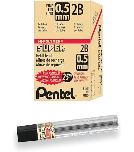 Japon Import Pentel AIN Stein mines, Mines 0,5 mm 2B, 40 x Lot de 3