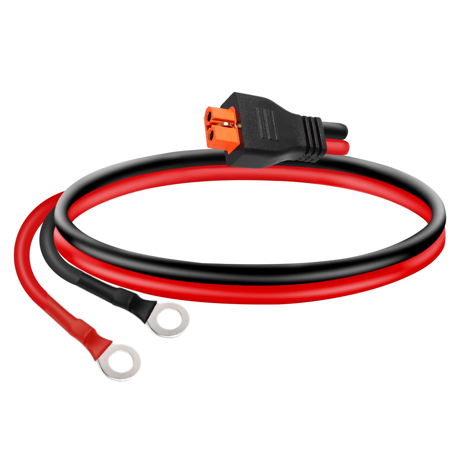 Photo 1 of 10AWG XT60i to O Ring Terminal Connector Cable – 3FT Heavy Duty Tinned Copper Wire XT60i Power Extension Wire for Battery Connection, Solar Panel, Inverter