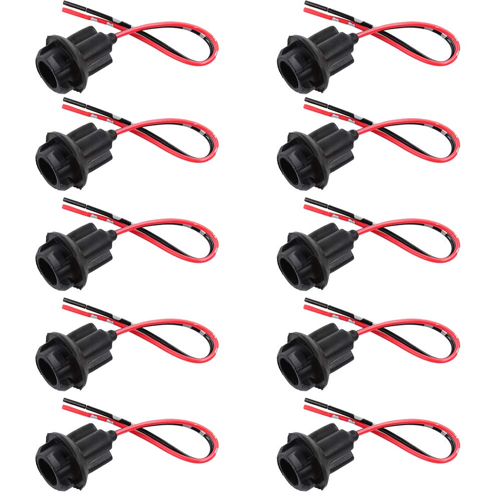 HUIQIAODS T10 194 168 W5W Light Bulb Socket Holder Connector Extension for Parking Light