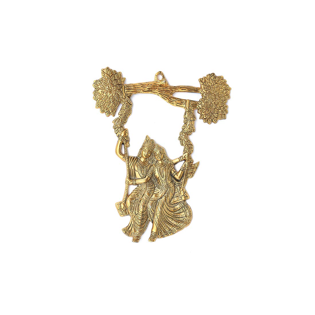 Metal Wall Hanging Radha Rani Decor Tree Jhula Jhoola Swing Indian Traditional Home Decorations for House Home New year Decorations Decorative statue Idol décor for Home, Office, Temple Gift Items