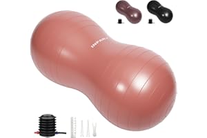 INPANY Peanut Ball - Exercise Ball for Labor Birthing, Anti-Burst Physical Therapy for Kids, Core Strength, Flexible Seating, Home & Gym Fintness, Sensory Chair Wiggle Seat for Girls and Boys