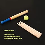 M.Y Deluxe 6 Piece Wooden Rounders Set with Carry Bag view 2