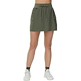 THE GYM PEOPLE Women's Quick Dry Hiking Cargo Skorts Lightweight Drawstring Athletic Golf Skirts Built-in Shorts with Pockets