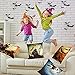 KUUQA 4Pcs Happy Halloween Linen Pillow Case Cover, Decorative Throw Pillow Cover Cushion Case with Spider/Moon/Bat for Halloween Party Favors Supplies(Pillow Inner not Included)