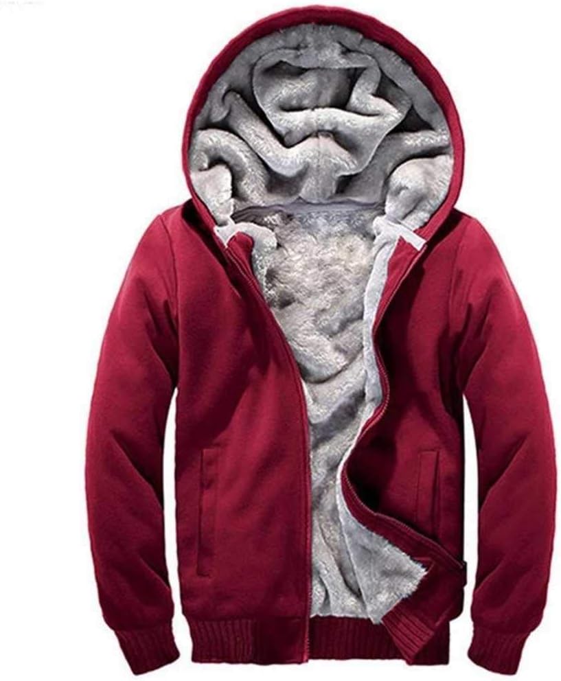 Winter Men's Thicken Fleece Hoodies Warm Sweatshirts Solid Sportswear Zipper Hoodie Men Hooded Outerwear Casual Windbreaker Tops