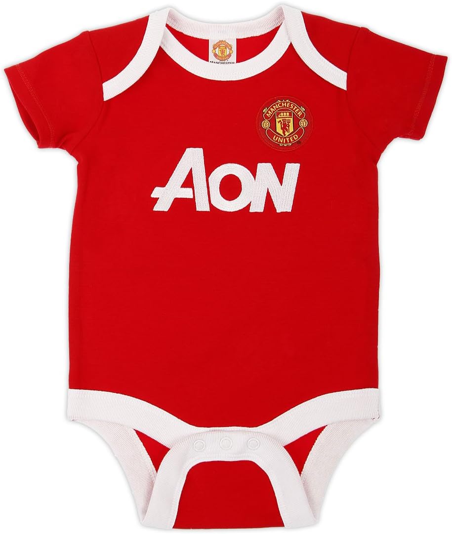 Manchester United Football Club Baby Core Home Bodysuit (Red/White, 0