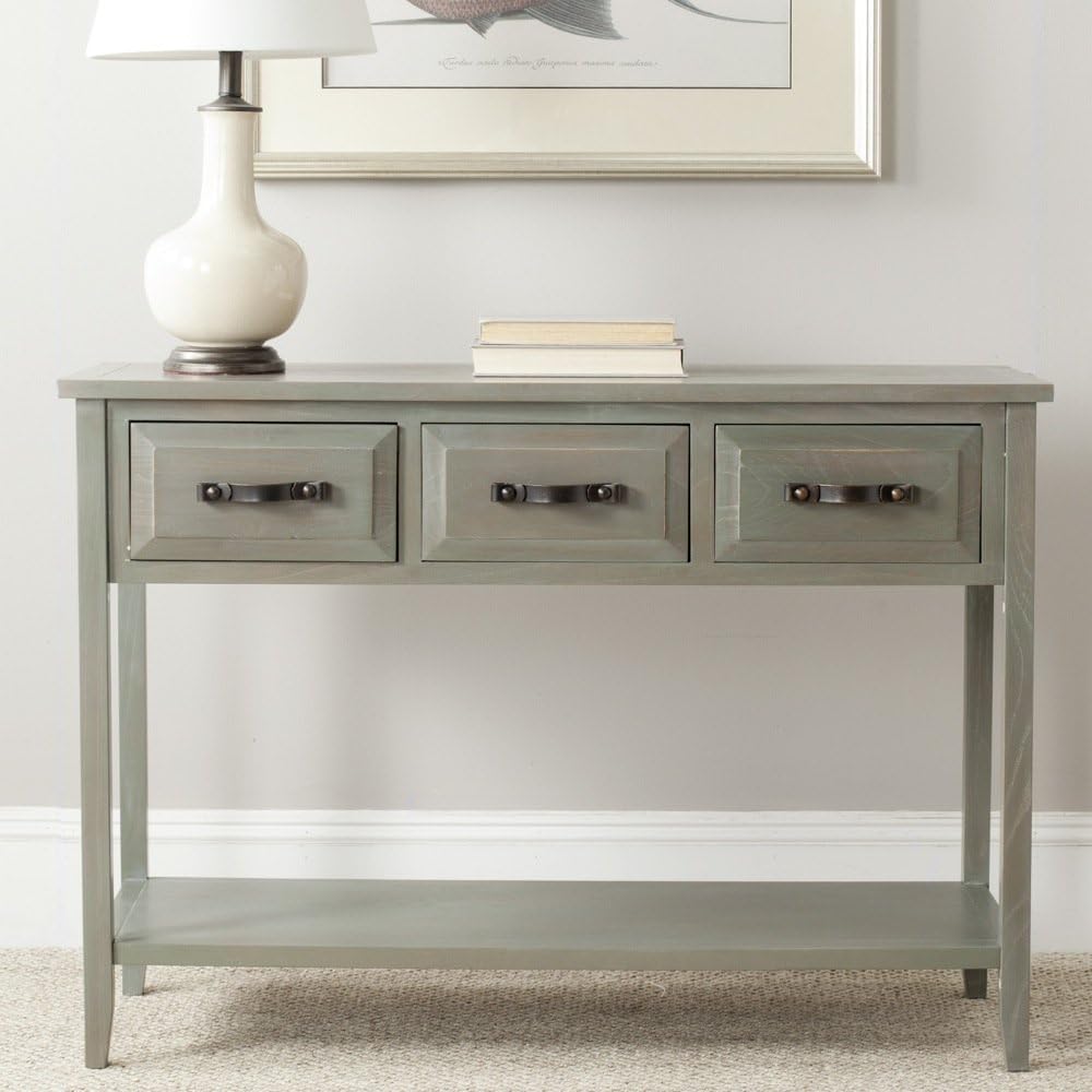 Best Antique Gray 3-Drawer Console Accent Table