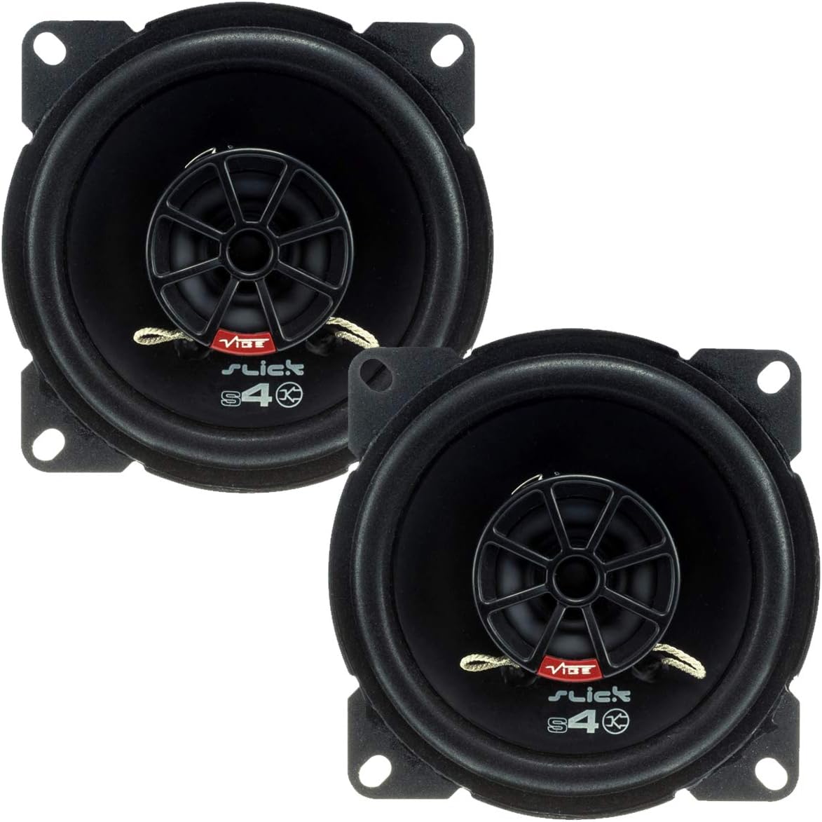 VIBE Slick 4” Coaxial speaker - 50/150 W (RMS/MAX) SLICK4-V7, Black, 4"
