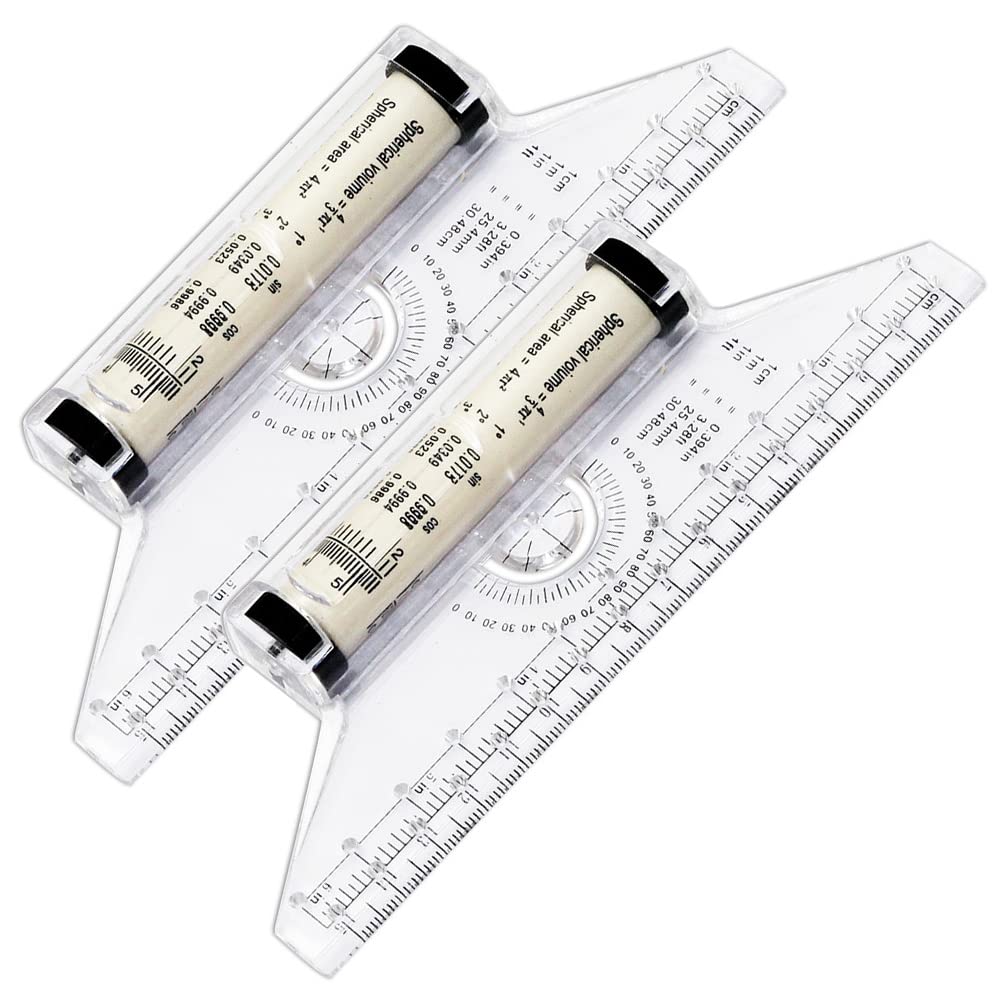 2 Pcs 15cm Rolling Ruler Measuring Parallel Rulers Balancing Scale Drawing Rolling Ruler Multipurpose Drawing Parallel Rolling Rulers for Artists Architects Engineers