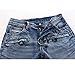 Just No Logo Men's Slim Zipper Biker Jeans Moto Denim Pants(34W,Blue)