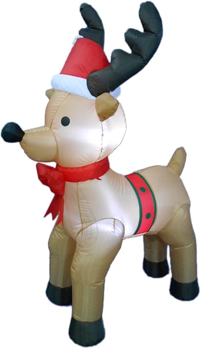 4 Foot Tall Lighted Christmas Inflatable Reindeer Moose Yard