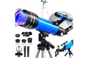JUOPLD Professional Astronomical Telescope, Refractor Telescope with Adjustable Tripod and Remote Control, Beginner Finder (7