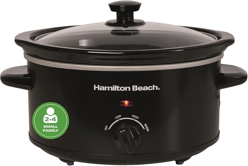 Hamilton Beach 3.5L Comfort Cook Slow Cooker 160W Energy Efficient Black
