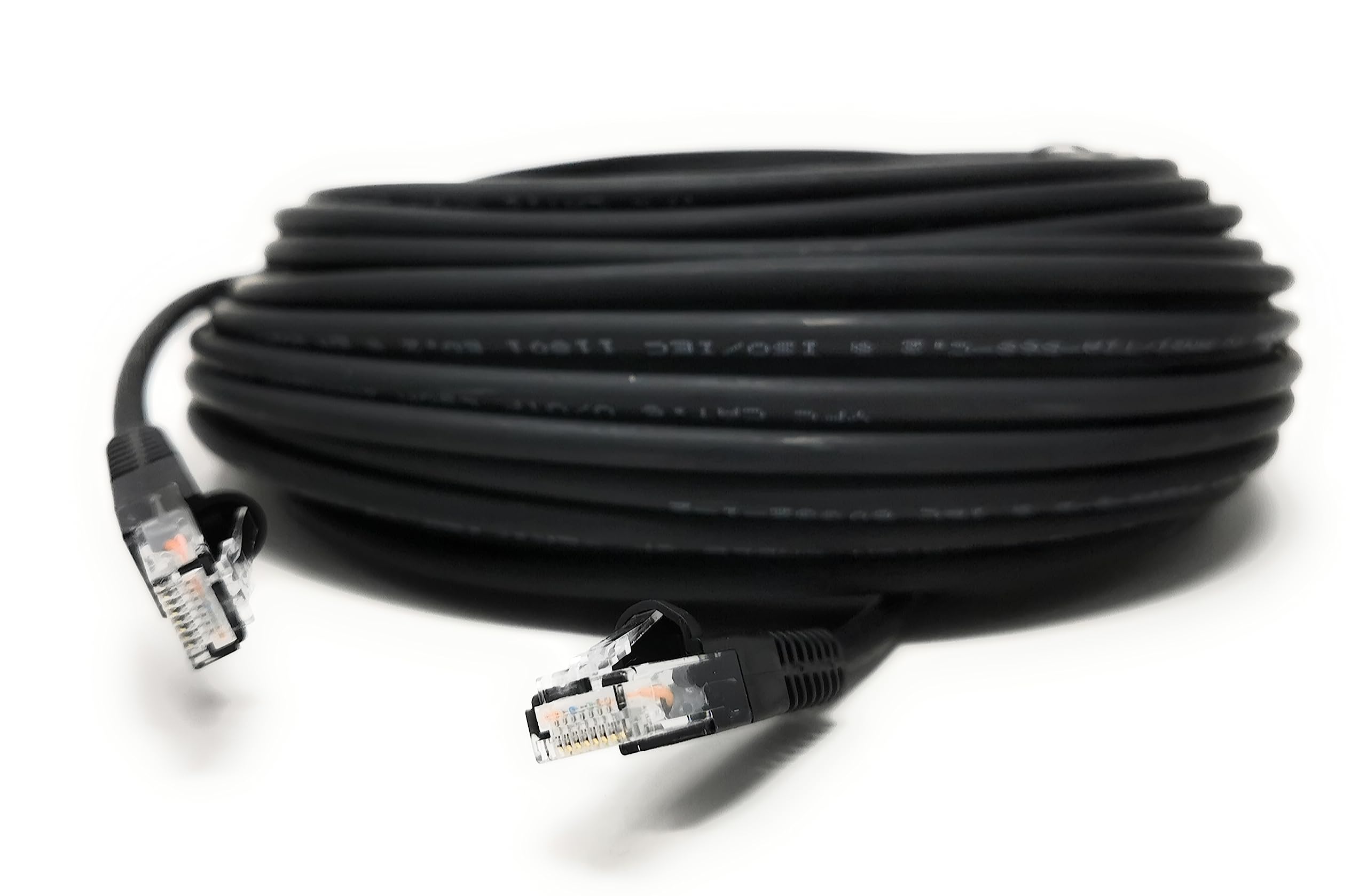 Cat6 RJ45 (UTP) Connector Ethernet Cable, LSZH Snagless Patch 24AWG Bare Copper Cores Lead for Internet, Data Transfer, Router, Modem, CCTV, Smart TV, PC, Laptop (25m, Black)